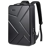 Wzxksoac Hartschalen-Laptop-Rucksack, Wasserdicht, Diebstahlschutz, Computer-Rucksack, Gaming-Business-Rucksack für Männer und Frauen, B