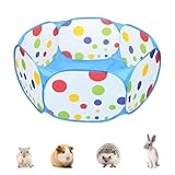 LBJFYHJN Kleintiere Laufstall, Pop-Up Faltbares Kleintierkäfigzelt, für den Außenbereich, Käfig Zelt Übungszaun mit Klappfunktion, geeignet für Kleintiere wie Kaninchen, Hamster, Meerschweinchen, Igel