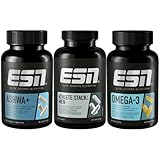 ESN Performancebundle, 3er Bundle aus Ashwa+, Athlete Stack Men & Omega 3, alle essentiellen Vitamine, Mineralstoffe, hochdosiertes Fischöl & Ashwagandha Wurzelextrakt KSM-66®- made in Germany