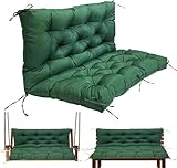 Wasserdichte Outdoor-Schaukelkissen mit Rückenlehne, Ersatzpolster für Terrassenliegen, Hängematten und Gartenbänke, Grün, 150 x 100 cm, Premium-Komfort und Haltbarkeit