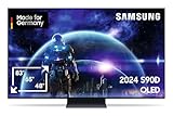 Samsung OLED 4K S90D Fernseher 48 Zoll, Samsung TV mit Neural Quantum 4K AI Gen2 Prozessor, OLED HDR+, 4K AI Upscaling, Smart TV, KI TV, GQ48S90DAEXZG, Deutsches Modell [2024]