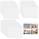 40 Stück 80 Taschen Fotohüllen, PP Klarsichthüllen für 2/3/6 Ringbuch (7,5x10cm & 10x15cm) Transparent Postkartenhüllen einseitiger Sammelhüllen Ringbüchern Fotosichthüllen Fotoalbum Nachfüllseiten