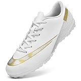 Topwolve Fußballschuhe Herren Kunstrasen Fussballschuhe Professionelle Kinder Athletics Trainingsschuhe Sport Outdoor Football Schuhe,Weiß,41 EU