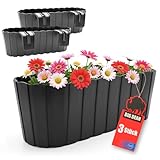 BigDean 3 Stück Blumenkasten Balkongeländer Balkon Blumenkasten Geländer