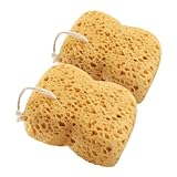 FOMIYES 2 Stück Scrub natürlicher Schwamm Luffa-Schwamm Peeling Schwammhaut natürliche Loofah Peeling -Peeling Luffa-Peeling-Körperpeeling Duschzubehör Light Brown
