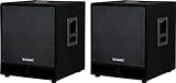 McGrey PAS-115 Passiv-Subwoofer 2X Set - 15' Woofer - Belastbarkeit: 300 Watt (RMS) - Impedanz: 4 Ohm - Frequenzgang: 45 Hz - 1,5 kHz - Anschlüsse im Klinken- und SPK-Format - Robustes Holzgehäuse