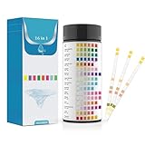 16-In-1 Wasserteststreifen 100 Stück, Prüft Ph, Chlor, Härte, Blei & Quecksilber, Wassertester für Trinkwasser, Pool, Aquarium & Leitungswasser, Einfache & Schnelle Wasseranalyse