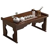 LQDSADRT Couchtisch, Couchtisch, Bambus, Kleiner Teetisch, niedriger Tisch, japanischer Klapptisch, Kang-Tisch, für Zuhause, Tatami-Erkerfenstertisch