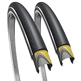 Fincci Rennrad Reifen 28 Zoll - Paar Reflektierende Fahrradreifen 700x28c mit 1 mm Pannenschutz, 60 TPI - Fahrradmantel 28 Zoll für Rennrad, Stadtfahren, Tourenrad Race, E Bike - 2er Komplett 28-622