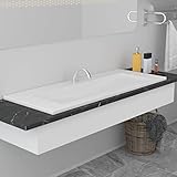 Hardware, Sanitärarmaturen, Waschbecken, Waschbecken, Einbauwaschbecken, 101 x 39,5 x 18,5 cm, Keramik, Weiß