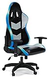 Signature Design by Ashley Lynxtyn Drehstuhl für Heimbüro, Gaming-Stuhl mit LED-Beleuchtung, Schwarz und Grau