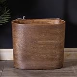 GUAWJRZDP Keramik Moppbecken, Mopp-Service-Becken, Bodenstehendes Moppbecken mit Knopfablauf, Freistehendes Ausgussbecken, Mehrzweck-Waschbecken Für Außenbereich(Without Faucet)