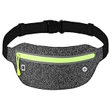 Peginmol Laufgürtel für Handy, Lauftasche Jogging wasserdichte, Hüfttasche für Running mit Reflektierende Streifen, Sportgürtel Running Belt zum Joggen, Fitness, für Fast Alle Smartphones, Dunkelgrau