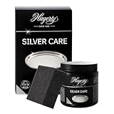 Hagerty Silver Care Silber Paste 185 g I Effiziente Polierpaste zur Reinigung & Pflege von Silber & versilbertem Metall I Silberputzmittel für angelaufene Silberwaren Teller Tabletts I inkl Schwamm