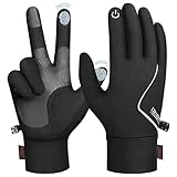 PULIOU Handschuhe Kinder Reithandschuhe Winter Warme Fahrradhandschuhe Anti-Rutsch Winddicht Leichte Touchscreen Wasserdicht Laufhandschuhe für Jungen Mädchen 4-12 Jahre, TM11-M(6-8Jahre)