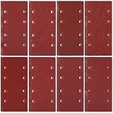 Cexovo Schleifpapiersatz,56tlg Schleifpapier Klett Schleifblatt Set 93 x 185 mm Körnung 40/60/80/120/180/240/320/400 8 Löcher Zubehör für Multischleifer Schwingschleifer für Holz Metall und Farbe