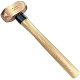 WEDO Kupferhammer,Vorschlaghammer mit Holzgriff,2Pfund(910g) Kupfer Fäustel,Länge 320mm,Trockenbauhammer,Stemmhammer,Abbruchhammer Einsatz bei Präzisionsabbrucharbeiten,Wärmebehandlung