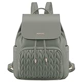 LOVEVOOK Rucksack Damen Klein, Elegant Backpack Women Kleiner Cityrucksack Rucksackhandtaschen Modern, Mini Rucksack Tasche 2 in 1 Tagesrucksack für Freizeit Reisen Schule Arbeit, Grün