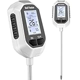 YAMRON ph messgerät Erde, 4-in-1 Digital Plant bodenmessgerät with PH Value/Temperature/Feuchtigkeit/Licht für Gartenarbeit, Farm, Rasen, Landwirtschaft und Outdoor-Pflanzen