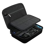 JSVER Tasche für GoPro,Tragetasche für Hero 13/12/11/10/9/8/7, Case Schutztasche für AKASO EK7000 Pro/Brave 4/Brave 7 LE/AKASO V50X/ DJI Osmo Action 3 Hülle für Alle Actionkamera und Zubehör-Schwarz
