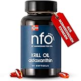 NFO Omega Krill Öl - Dual Marine Complex + Natürliches Antioxidans Astaxanthin | Mit Phospholipiden | Premium Norwegische Formel | 60 Kapseln