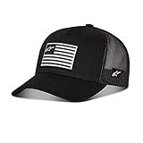 Alpinestars, Flag Snapback, Baseball Kappe, Schwarz Schwarz, Os, Mann, Einheitsgröße