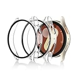 Seltureone 2 Stück Hülle für Samsung Galaxy Watch 7 40mm Schutzhülle mit Displayschutz, Hard PC 360° Rundum Anti Kratz Anti Staub Ultradünne Schutzhülle für Samsung Galaxy Watch 7 40mm - Transparent