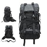 Generisch Rucksack Für Wanderungen, Internes Tragesystem Trekkingrucksack, 60 Liter Wasserdicht Hydration Für Reisen Schule Radsport Camping Frauen Männer