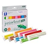 Feuchtmann JUNiORKNET Basic - Knetset 8 x 33g weiche Kinderknete in Stangen, vegane glutenfreie Spielknete, Nicht trocknende Knete, ungiftige Modelliermasse, Kinder ab 2 Jahren