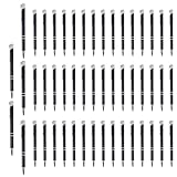 Genérico Signatur-Kugelschreiber, Metallfeder zum Unterschreiben x 50 | Mehrzweckstift mit silberfarbenem Clip, elegante Büroartikel für Studenten, Lehrer, Meetings, Hochzeiten und Tagebücher