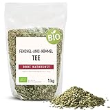 BODE NATURKOST – Fenchel-Anis-Kümmel-Tee BIO 1kg - Mild-süßlicher Fenchel, Anis & Kümmel Bio Kräutertee. Veganer Stilltee. Loser Anis Fenchel Kümmel Tee, ideal für jede Tageszeit