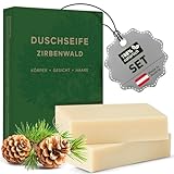 larum sports feste Duschseife Männer Zirbenwald, festes Duschgel, feste Seife Männer für Haare, Körper, Gesicht, festes Shampoo Männer, Herren Seife Naturseife Männer, Helden Set Bio Seife