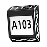 Homoyoyo 1 Satz Solar Nummernschilder Hausnummernschilder Neon Solarpanel Leuchten Hausnummerntafel Adressnummern Für Außenlampen Schwarze Lithium Eisenphosphat Batterie Akku
