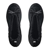 GLOVE STORY Hausschuhe Ballerinas für Damen, aus Samt mit Sohle aus weichem Leder, weiches und bequemes Material, Ballerinas, für Damen, weich, handgefertigt