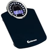 Adamson Hybrid 2-in-1 Digitale & Analoge Körperwaage bis 180 kg + Dickes Hartglas + Extra Große Anzeige + Einfach Ablesbare Digitale Personenwaage + NEU