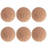 DAYnagh Set mit 6 Massivholz-Fußball-Tischkickern, 36 mm, Kork, Fußball-Maschine, Ersatzzubehör