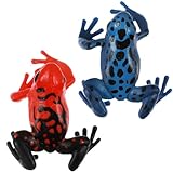 VALICLUD 2 Realistische Froschfiguren aus Umweltfreundlichem PVC Langlebige Gartendekoration Farbige Froschornamente für Innen und Außen Geschenkidee für Garten und Zuhause