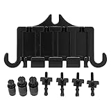 QANYEGN 4 String -Hardtail -Brücke, Metallbrücken -Schlampe, Sättel -Abithalsstich mit Schrauben für Elektro -Bass -Gitarren -Jazz -Bass (Schwarz)