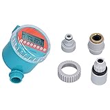 Garden WateEquipment, G 1-1/4 LCD-Wasser-Timer, Automatischer Sprüh-WateSprinkler-Timer mit Solarpanel für Balkon, Innenhof