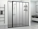 Duschtrennwand Seitenwand italienische Dusche - 140 x 200 cm - ATALIA