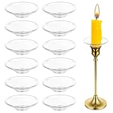 Tropfenfänger Für Kerzen, 12 Stück Gläser Kerzen Tropfenfänger, Klar Kerze Tropfschutz, 22mm Innendurchmesser Kerzenhalter Tropfschutz Kerzentropfschutz Für Stabkerzenhalter Rund Kerzenständer