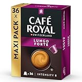 Café Royal, Lungo Forte, 36 Nespresso (R) kompatible Kapseln, 80 Prozent recycled Aluminium, Rainforest Alliance zertifiziert, Intensität 8
