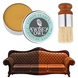 TECHEEL Ledermöbel Salbe mit Pinsel Ledermöbelsalbe Möbelledersalbe Möbel Salbebürste Möbelsalbe für Leder Ledersalbe Für Möbel,Möbelpflege Sofa und schützen Sie Ihr Lederstück