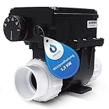 AQUADE Elektrische Heizung 1,5kW, bis 370 L mit Strömungsschalter für Whirlpool-Badewanne Außenwhirlpool Spa, kleine Pools Warmwasserbereiter Whirlpool Heizung - Durchlauferhitzer Whirlpool-Heizung