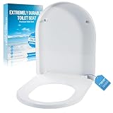 WC Sitz Mit Absenkautomatik,Toilettendeckel D-Form Hochwertige Und Stabile Antibakterieller Toiletten,Stabile QualitäT,mit Quick Release Funktion,Einfache Montage Wc Sitz | WC-Sitz Stabil bis 250kg