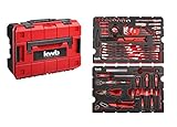 kwb Werkzeugkoffer/Werkzeug-Set, 80-teilig, Einhell E-Case-kompatibel, robust und hochwertig, ideal für den Haushalt oder die Garage, gepolstert mit Werkzeugeinlagen u. Schaumstoff im Deckel