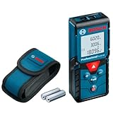Bosch Professional Laser Entfernungsmesser GLM 40 (Flächen-/Volumenberechnung, max. Messbereich: 40 m, 2x 1,5-V Batterien, Schutztasche)