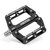 MZYRH Mountainbike-Pedale mit 3 abgedichteten Lagern, 9/16' Fahrradpedale, rutschfeste leichte Aluminiumlegierung Fahrrad-Plattform-Pedale für Mountainbike, Rennrad (Schwarz)
