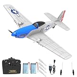 VOLANTEXRC P51 Mustang, 2,4 GHz ferngesteuertes Flugzeug mit Gyro-Stabilisator, 2-Kanal RC-Flugzeug RTF, 2CH Modellflugzeug für Einsteiger, Kinder und Erwachsene
