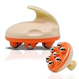 Neue Roller Bälle Massagegerät, Handheld Körper Massageroller, Massagehandschuhe für Nacken Beine Gelenke mit 7 Metallkugeln, Anti cellulite Linderung von Muskelschmerzen und Ermüdung